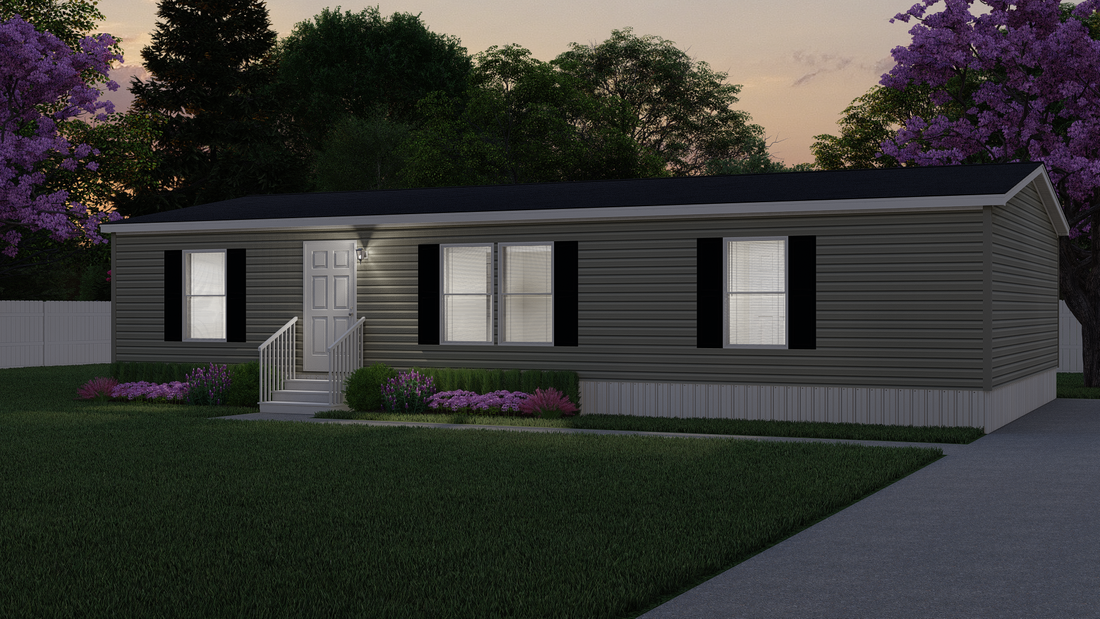 The AMETHYST Exterior. This Manufactured Mobile Home features 3 bedrooms and 2 baths.