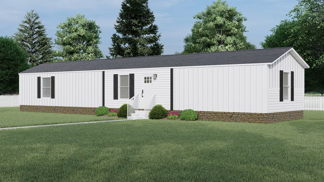 The CLARK 7016-1066 Exterior. This Manufactured Mobile Home features 3 bedrooms and 2 baths.