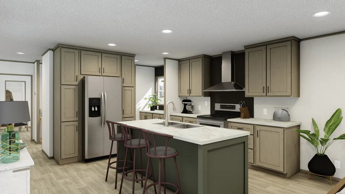 The TUSCANY 7216-1068 Kitchen. This Manufactured Mobile Home features 2 bedrooms and 2 baths.