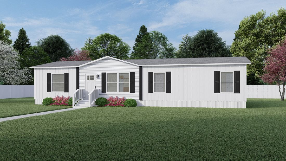 The BOONE 5628-1156 Exterior. This Manufactured Mobile Home features 4 bedrooms and 2 baths.