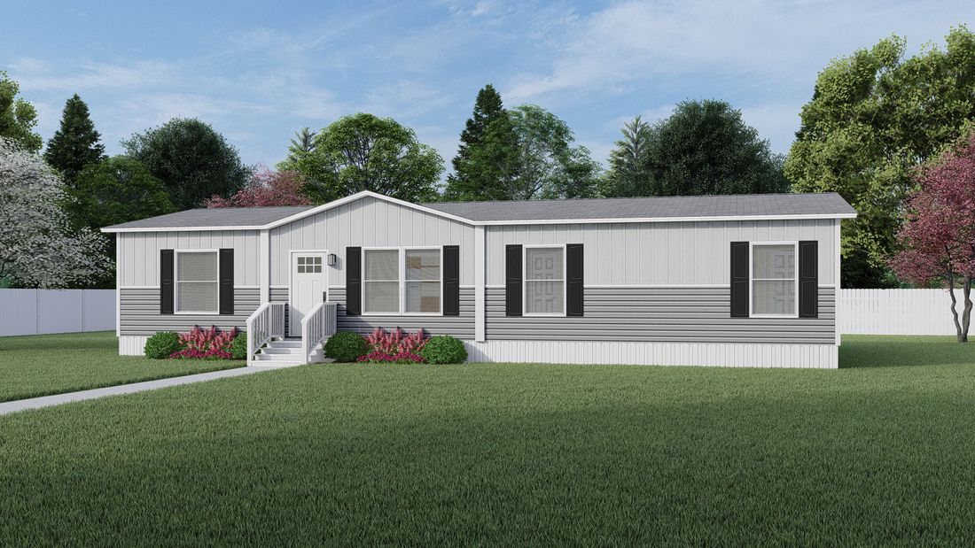 The BOONE 5628-1156 Exterior. This Manufactured Mobile Home features 4 bedrooms and 2 baths.