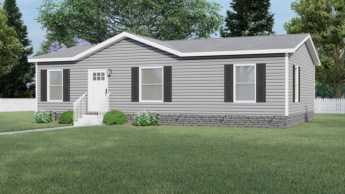 The DRAKE 4028-1140 Exterior. This Manufactured Mobile Home features 3 bedrooms and 2 baths.