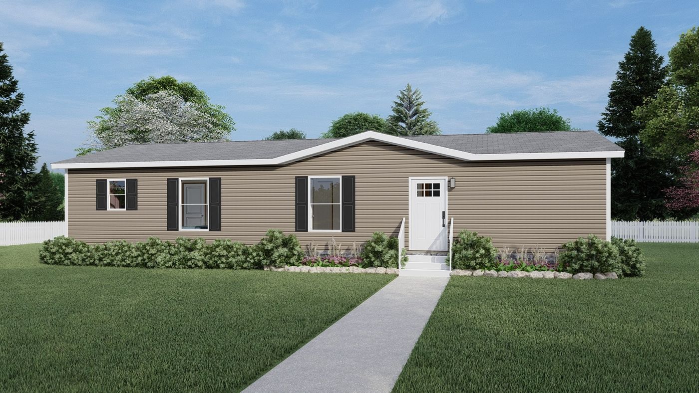 Basic - Clay. The COOK Exterior. This Manufactured Mobile Home features 3 bedrooms and 2 baths.