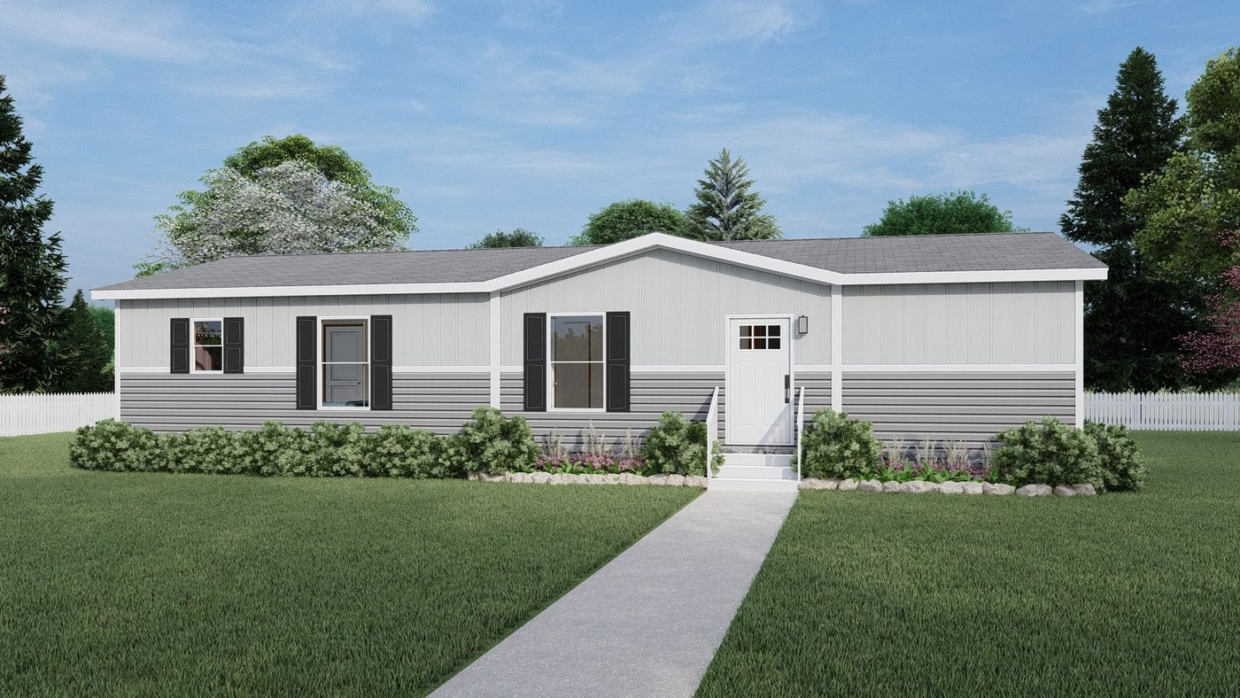 Southern Ranch - Flint. The COOK Exterior. This Manufactured Mobile Home features 3 bedrooms and 2 baths.