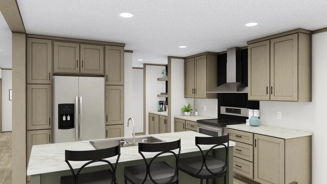 The COOK 5228-1152 Kitchen. This Manufactured Mobile Home features 3 bedrooms and 2 baths.