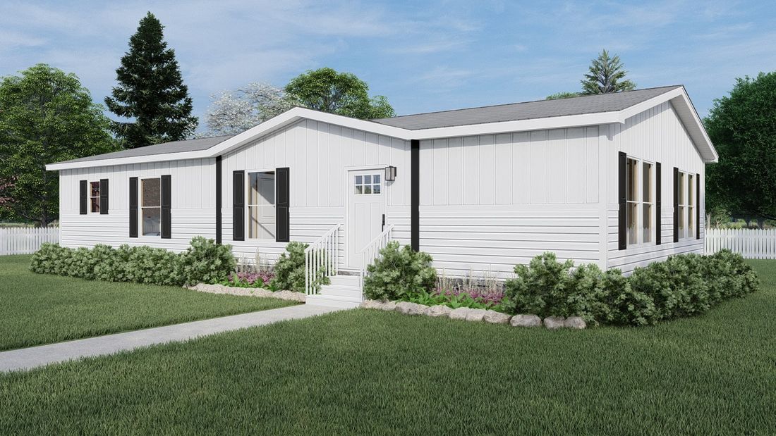 The COOK 5228-1152 Exterior. This Manufactured Mobile Home features 3 bedrooms and 2 baths.