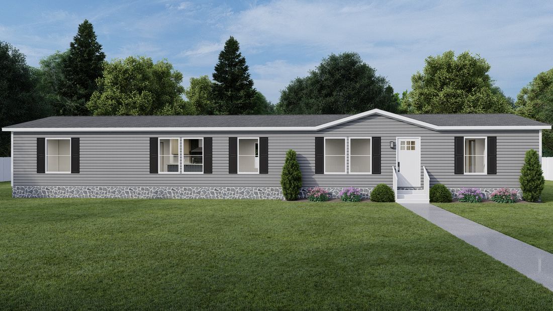 The NEW RAINIER 7628-2303 Exterior. This Manufactured Mobile Home features 4 bedrooms and 3 baths.