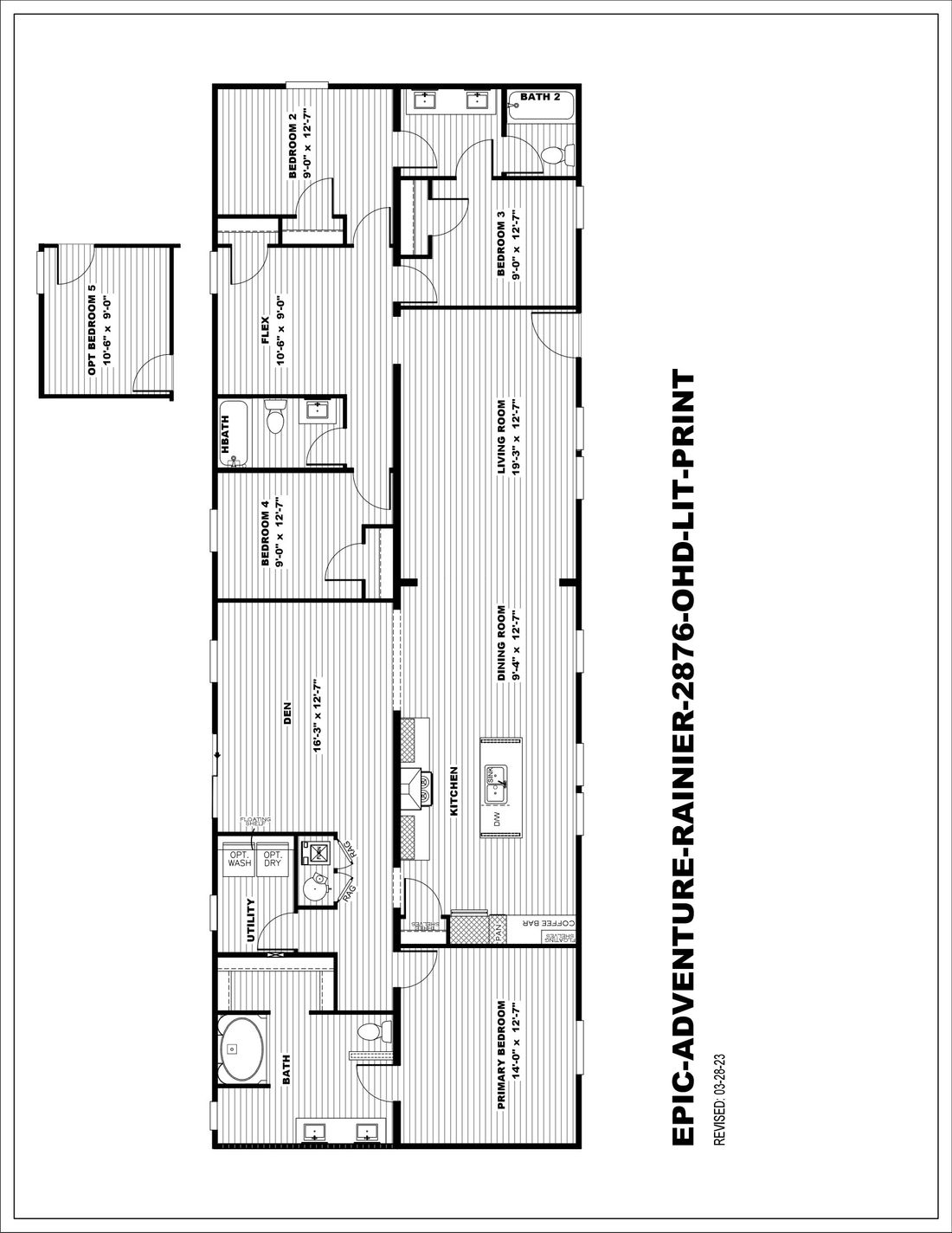 The NEW RAINIER 7628-2303 Floor Plan