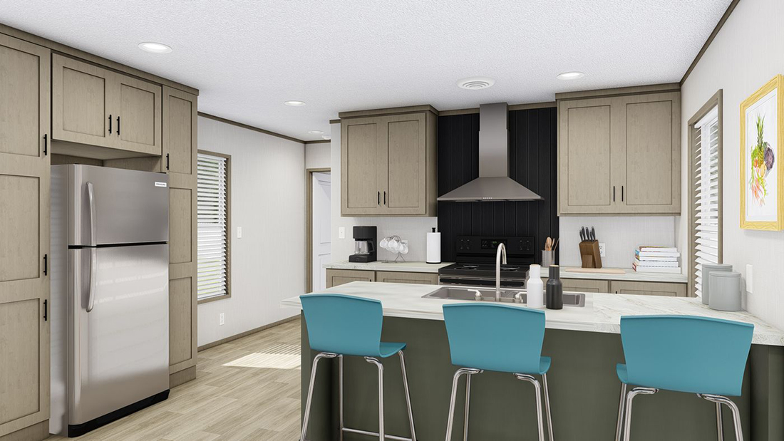 The MAGELLAN 7616-1172 Kitchen. This Manufactured Mobile Home features 3 bedrooms and 2 baths.