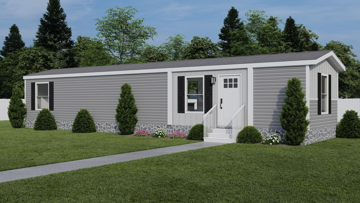 The POLO 6014-1456 Exterior. This Manufactured Mobile Home features 2 bedrooms and 2 baths.