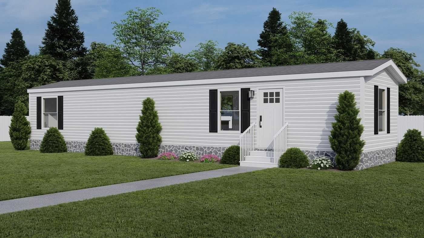 The POLO 6014-1456 Exterior. This Manufactured Mobile Home features 2 bedrooms and 2 baths.